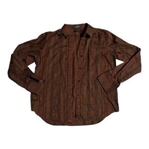 Women’s Ralph Lauren Long Sleeve Paisley Button Down Blouse Multicolor